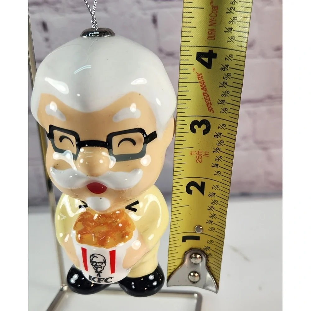 KFC Colonel Sanders Chicken Decoupage Christmas Holiday Ornament